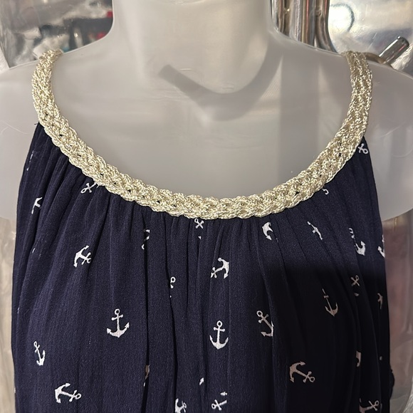 SOLD NWT super cute anchor dress with gold “rope” detail at the neck - Picture 2 of 6